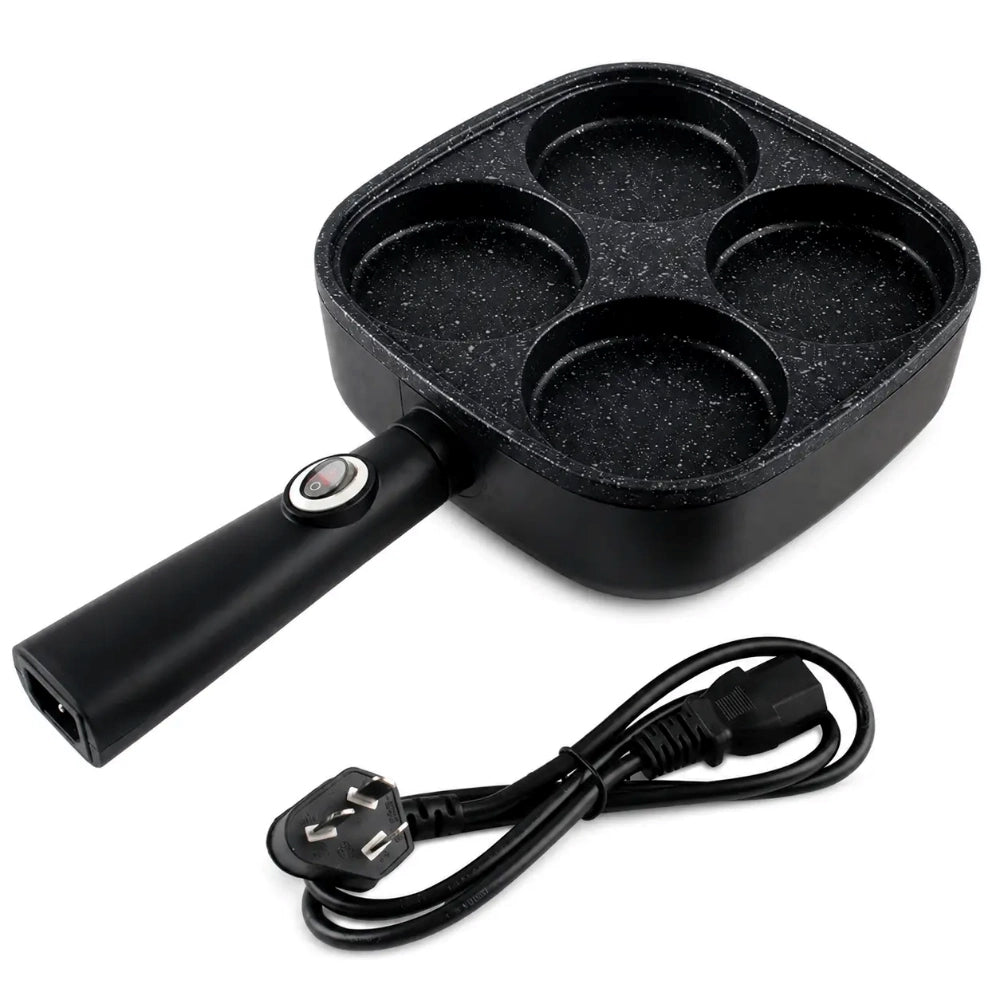 Tigaie Electrică 4 Compartimente Nonaderentă Mic Dejun 650W 220V-1