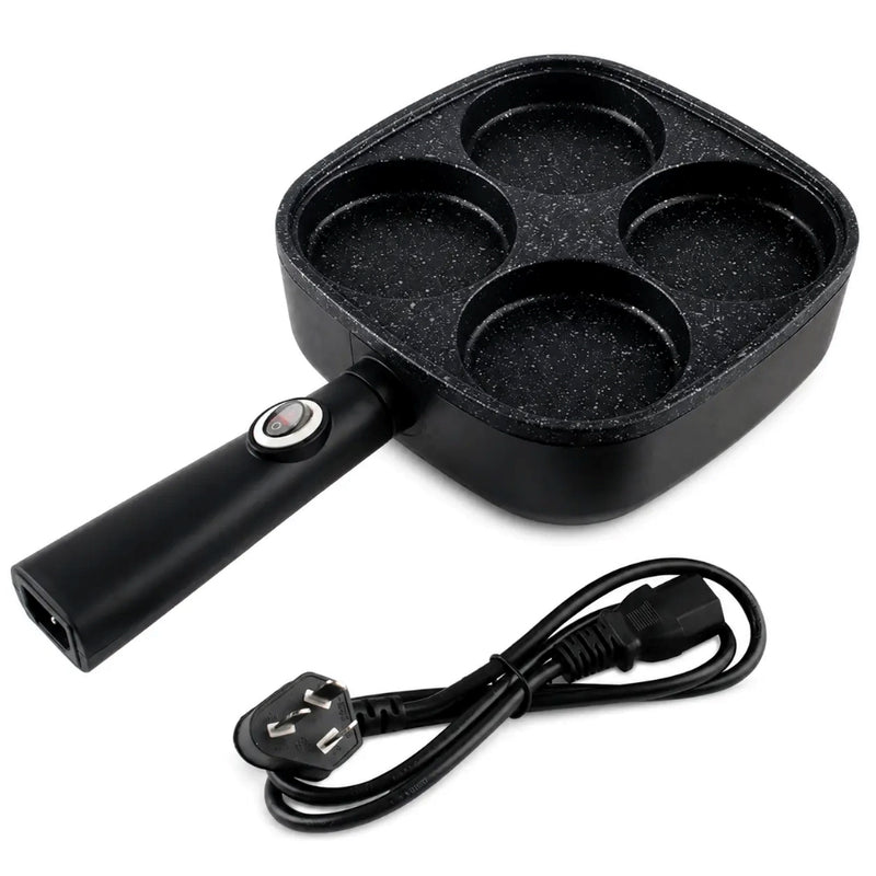 Tigaie Electrică 4 Compartimente Nonaderentă Mic Dejun 650W 220V-1