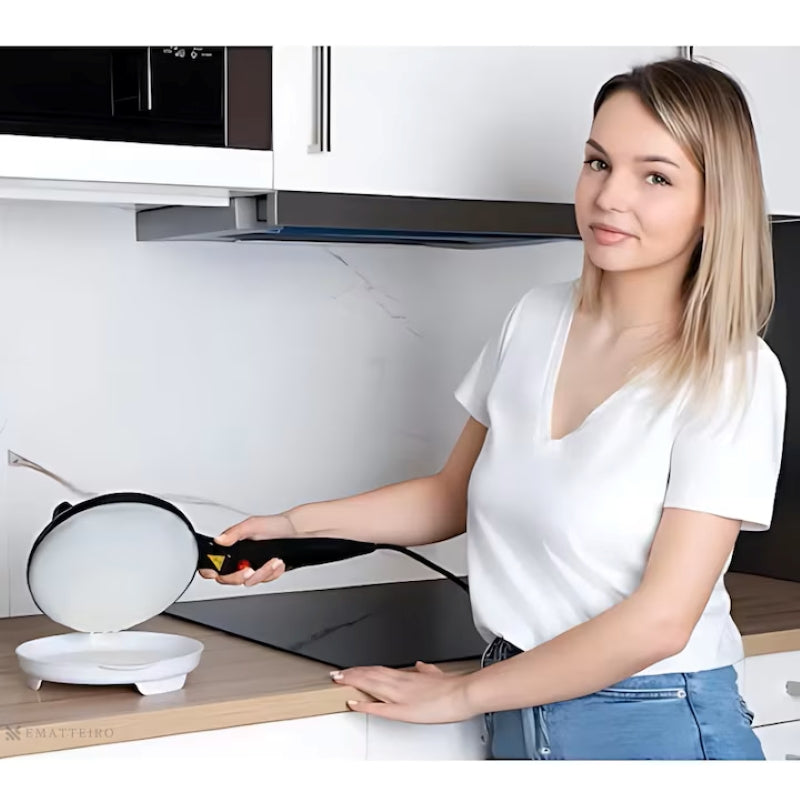 Tigaie Electrică Clătite Antiaderentă 20cm cu Vas și Tel-7