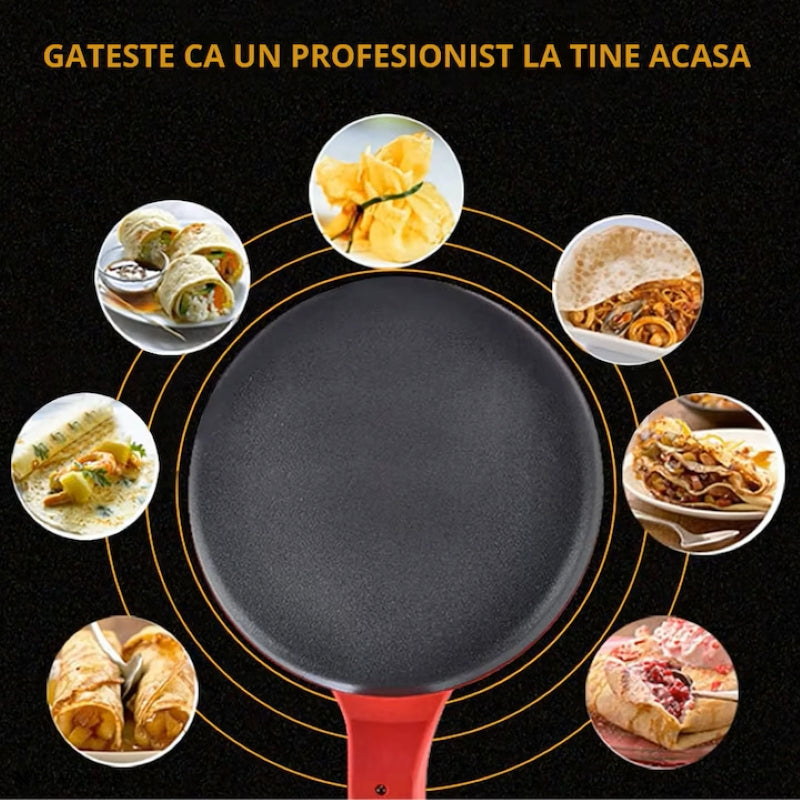 Tigaie Electrică Clătite Antiaderentă 20cm cu Vas și Tel-4