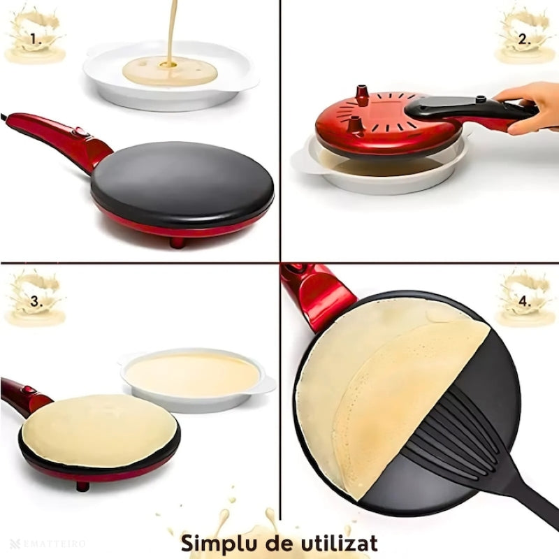 Tigaie Electrică Clătite Antiaderentă 20cm cu Vas și Tel-3
