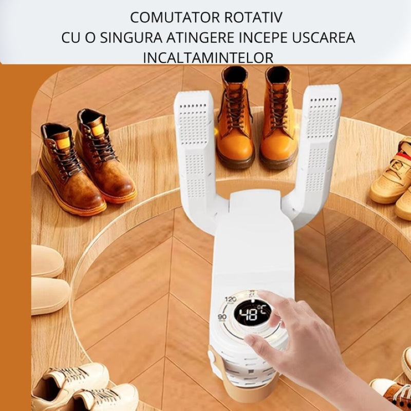Uscător Automat Încălțăminte Pliabil Aer Cald 360 Sterilizare Temporizator Alb-6